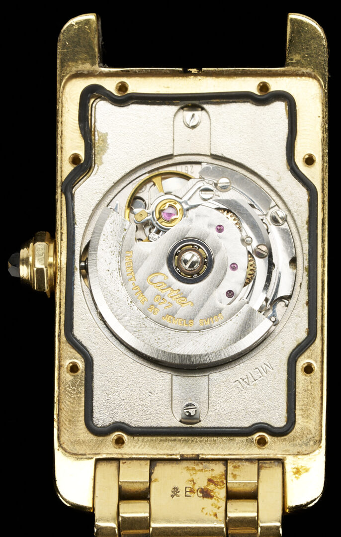 Lot 35: Men’s Cartier 18K Tank Americaine Wristwatch