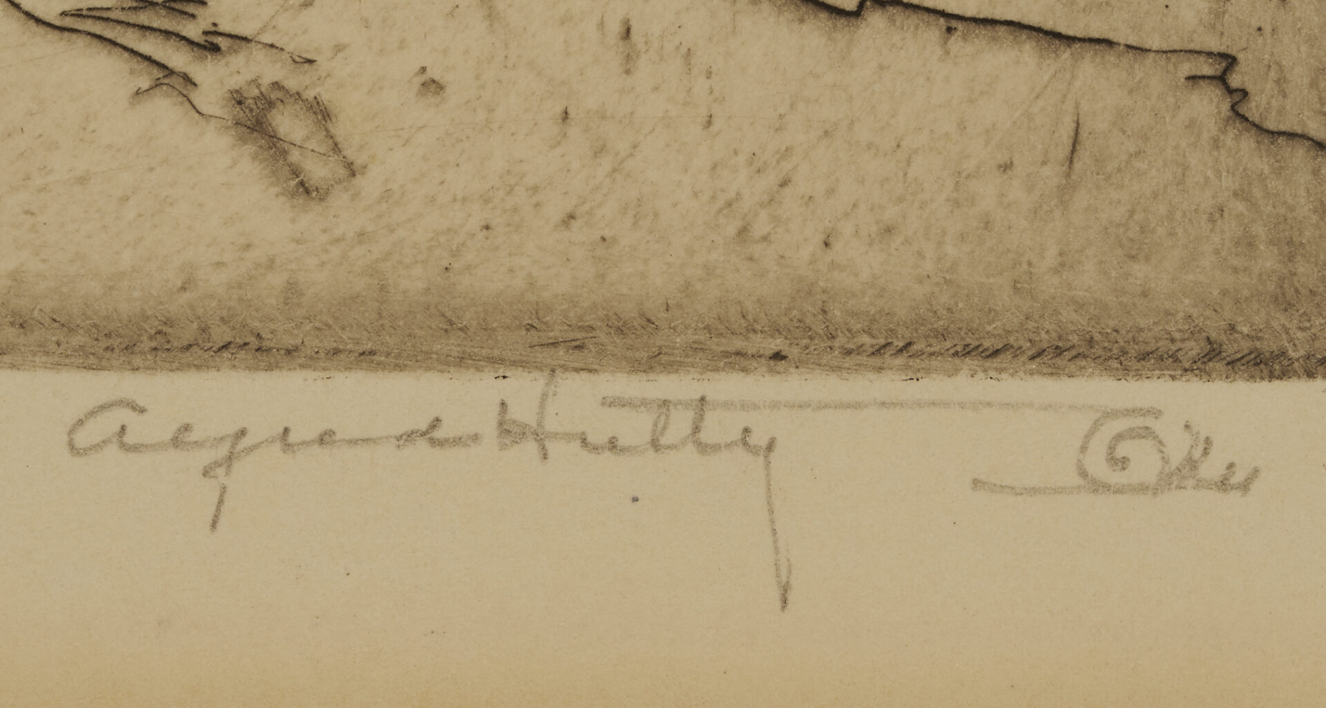 Lot 364: Alfred Hutty Etching, At One Hundred Nine (Tradd Street, Charleston), 1922