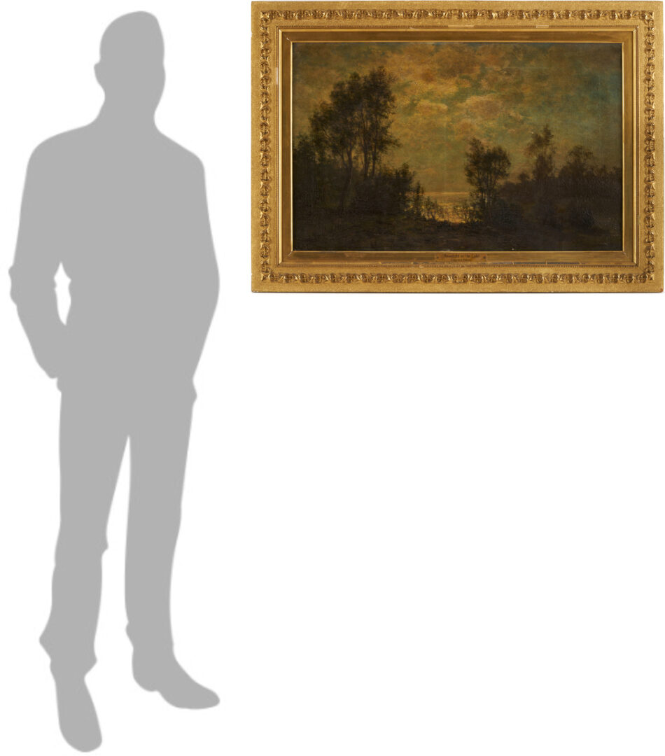 Lot 369: Eimerich Rein O/C,  Moonlight on the Lake
