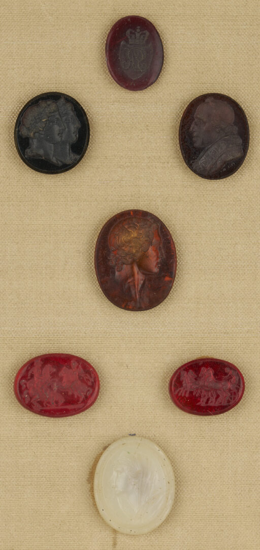 Lot 372: Group of Framed Intaglios