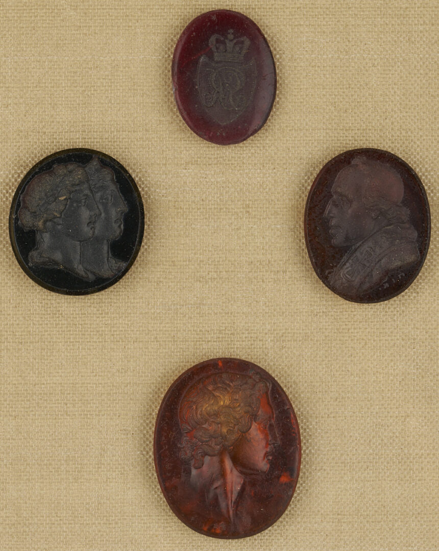 Lot 372: Group of Framed Intaglios