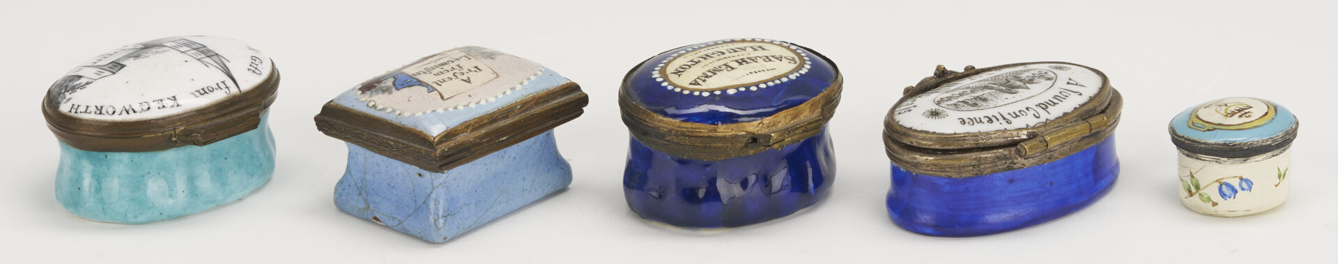 Lot 373: Ten Bilston & Battersea Enamel Boxes