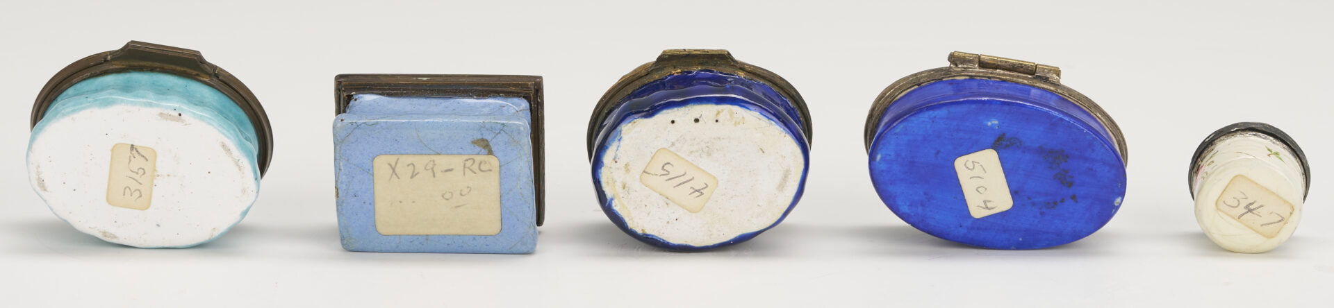 Lot 373: Ten Bilston & Battersea Enamel Boxes