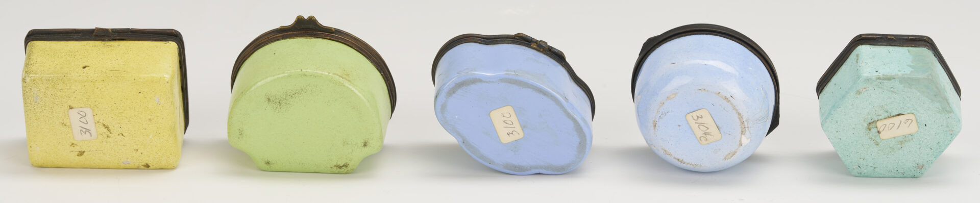 Lot 373: Ten Bilston & Battersea Enamel Boxes