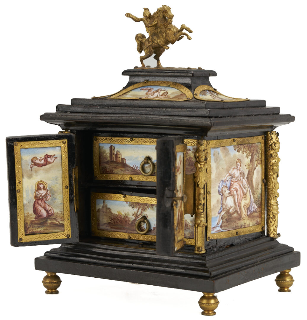 Lot 374: Viennese Enamel Jewelry Casket
