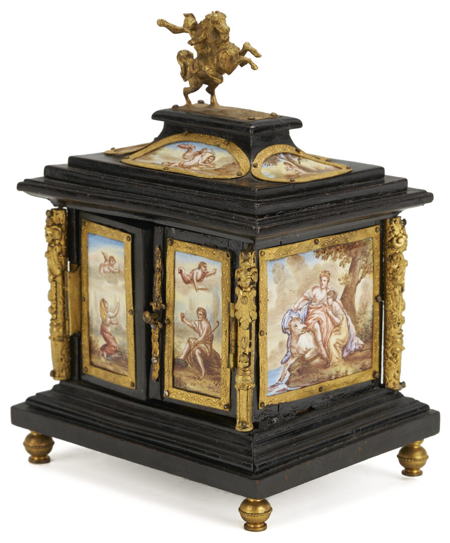 Lot 374: Viennese Enamel Jewelry Casket