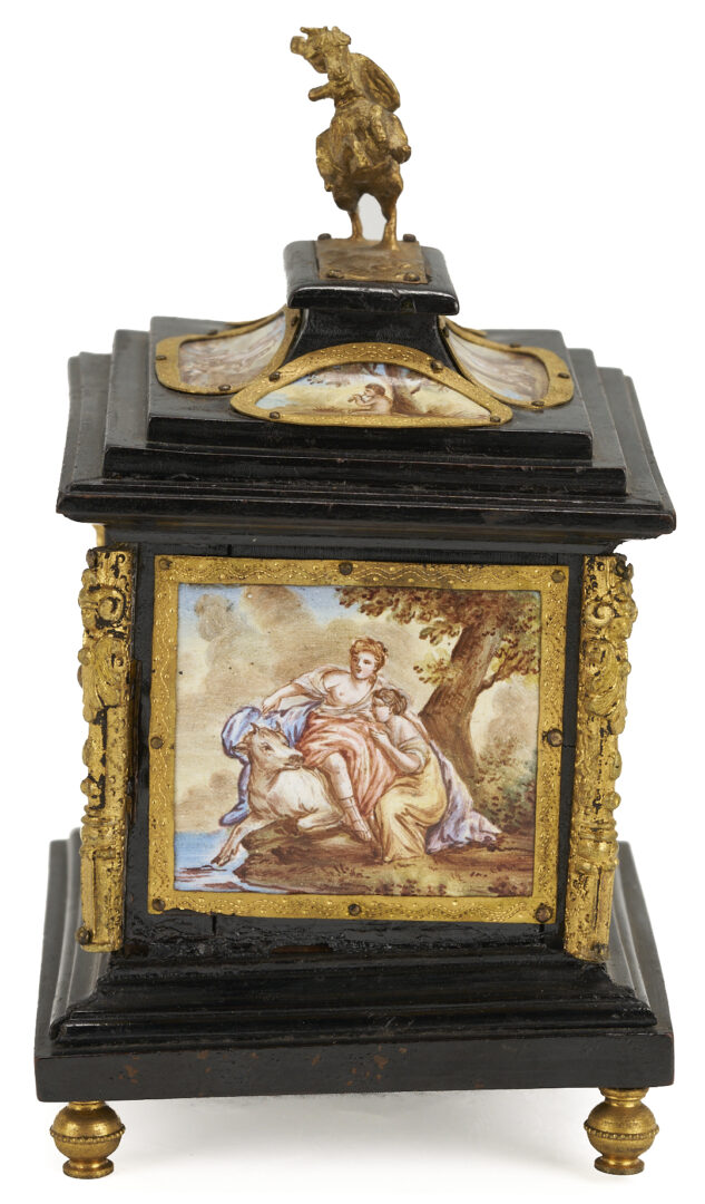 Lot 374: Viennese Enamel Jewelry Casket