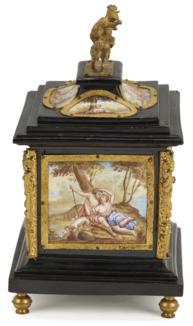 Lot 374: Viennese Enamel Jewelry Casket