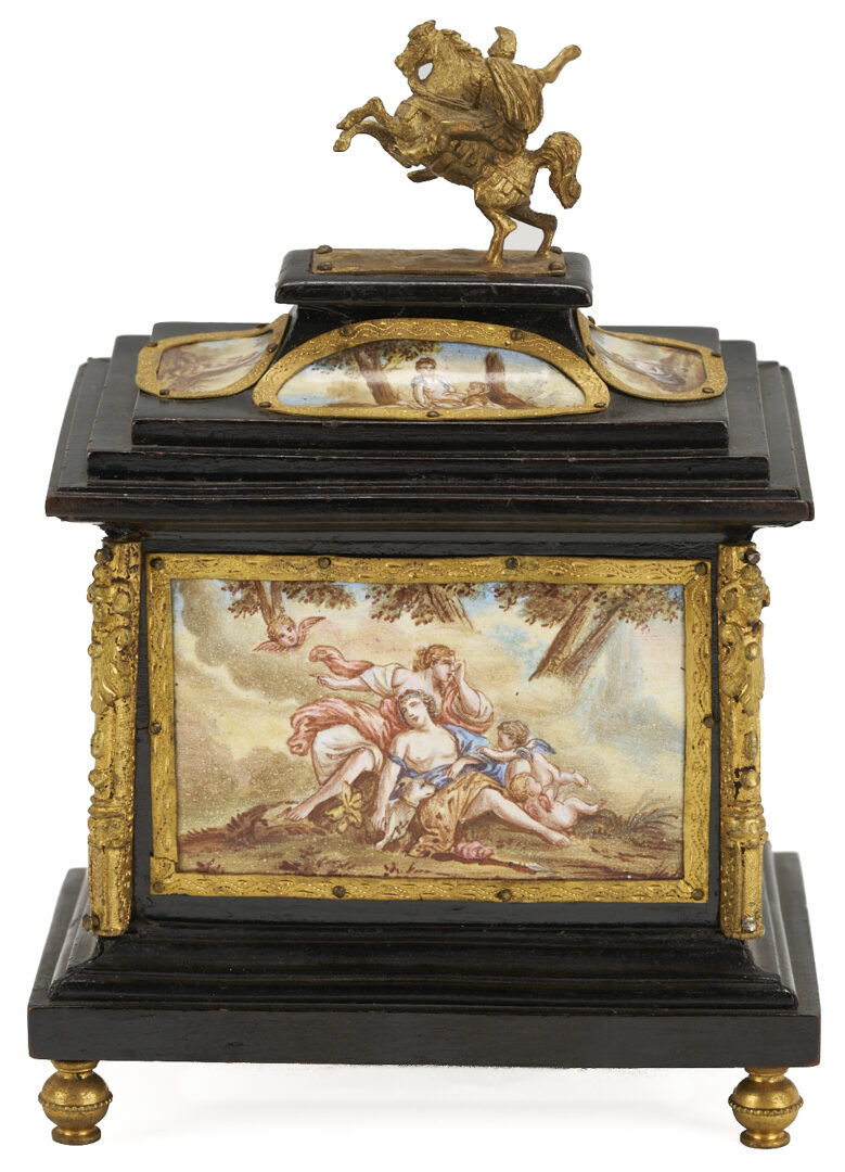 Lot 374: Viennese Enamel Jewelry Casket