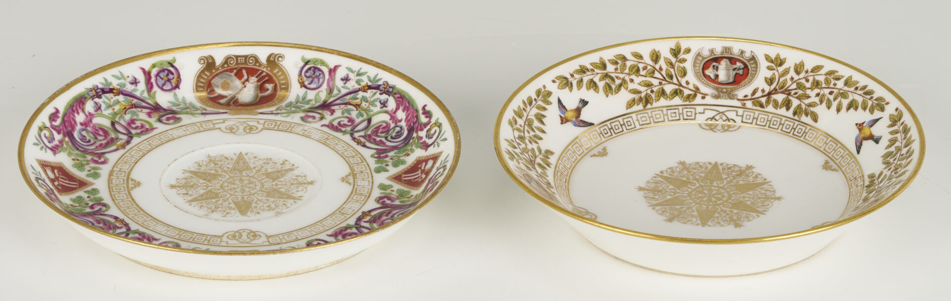 Lot 375: 19 Pc Sevres De Fountainbleau Porcelain Hunting Service, c. 1845