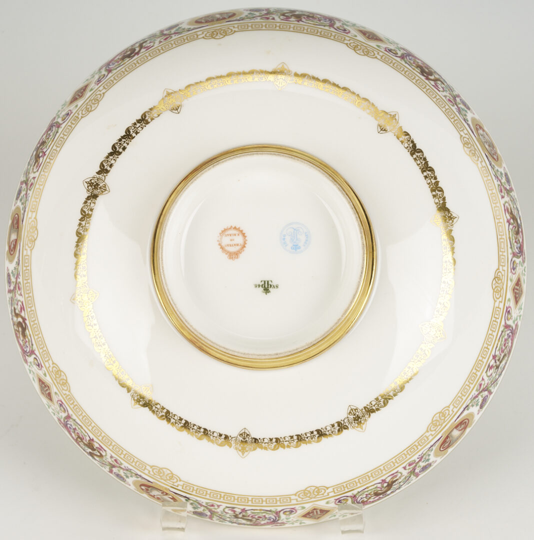 Lot 375: 19 Pc Sevres De Fountainbleau Porcelain Hunting Service, c. 1845