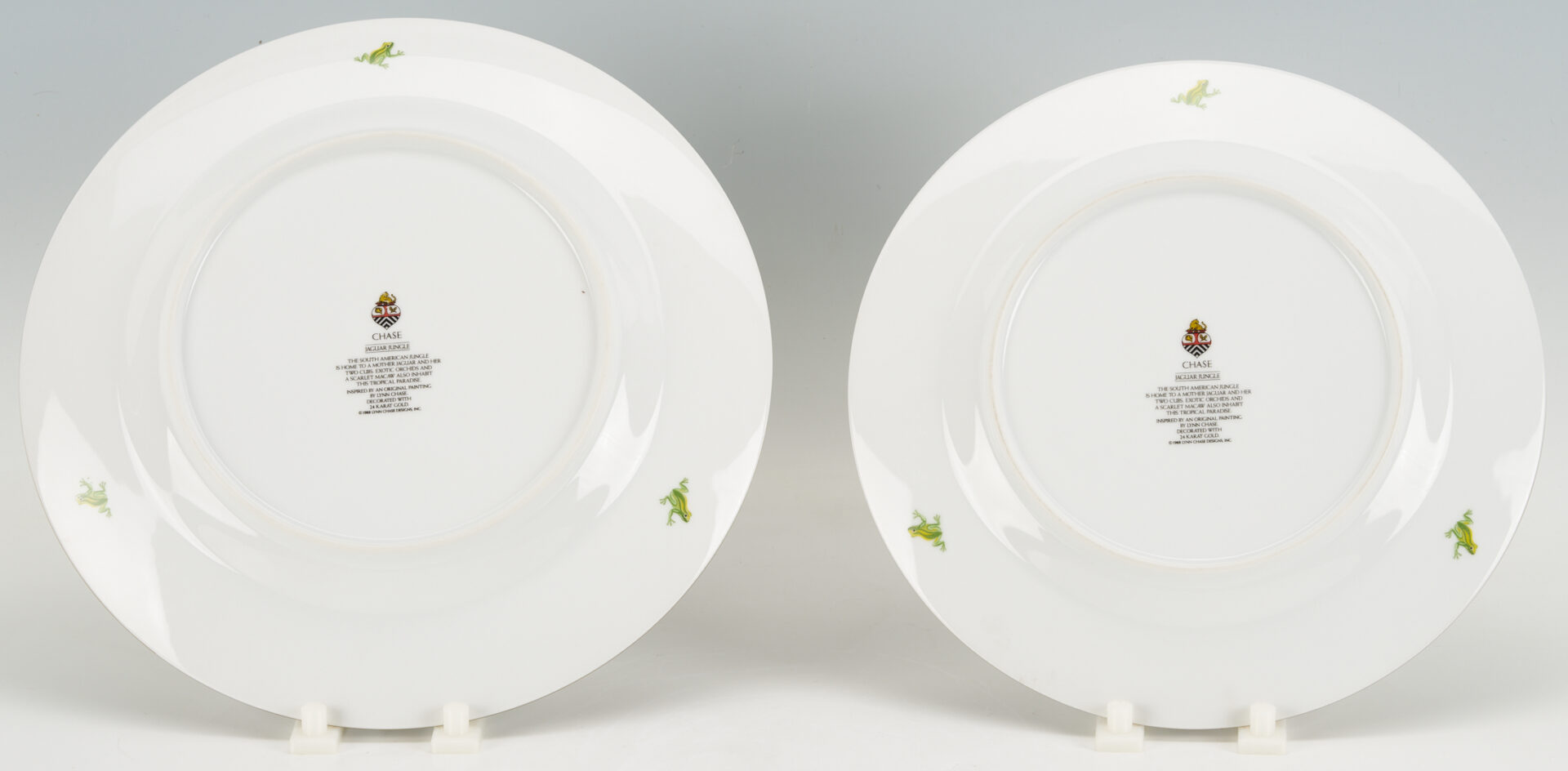 Lot 376: 78 pcs Lynn Chase Jaguar Jungle Dinnerware, Incl. Signed
