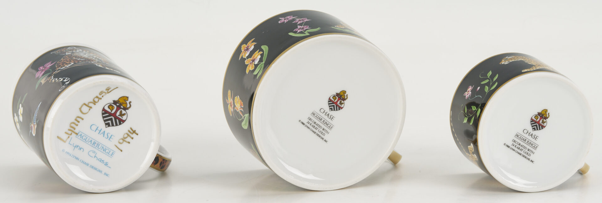 Lot 376: 78 pcs Lynn Chase Jaguar Jungle Dinnerware, Incl. Signed