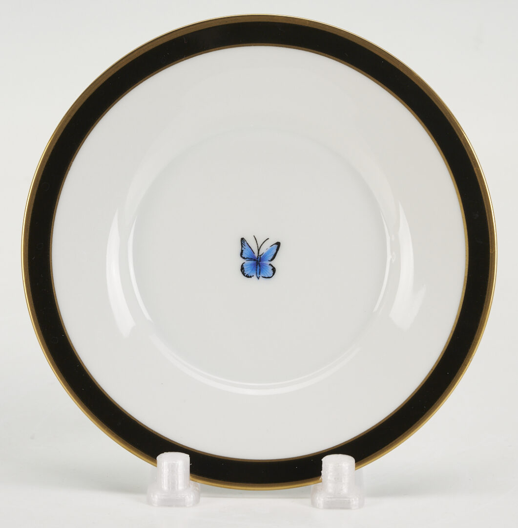 Lot 376: 78 pcs Lynn Chase Jaguar Jungle Dinnerware, Incl. Signed