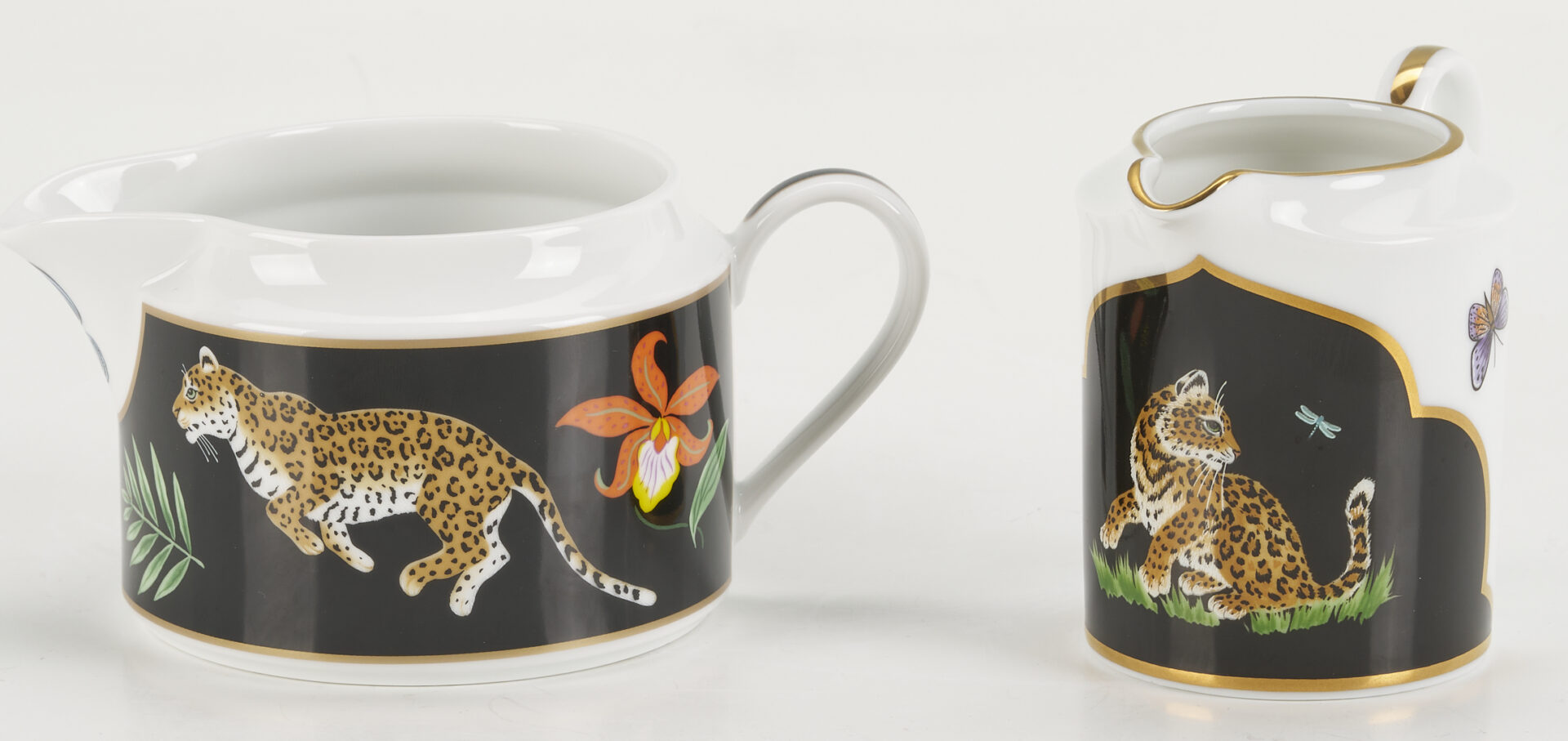 Lot 376: 78 pcs Lynn Chase Jaguar Jungle Dinnerware, Incl. Signed