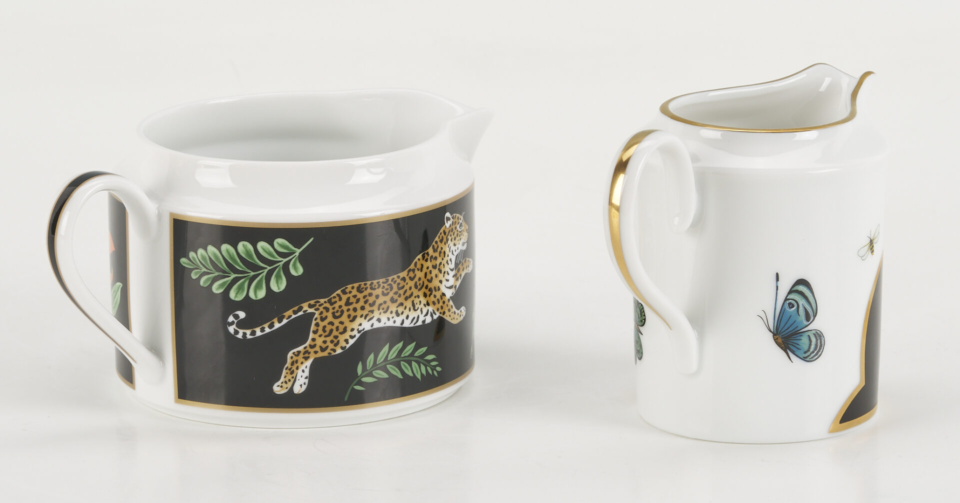 Lot 376: 78 pcs Lynn Chase Jaguar Jungle Dinnerware, Incl. Signed