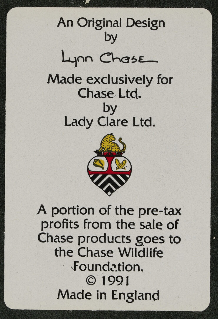 Lot 376: 78 pcs Lynn Chase Jaguar Jungle Dinnerware, Incl. Signed