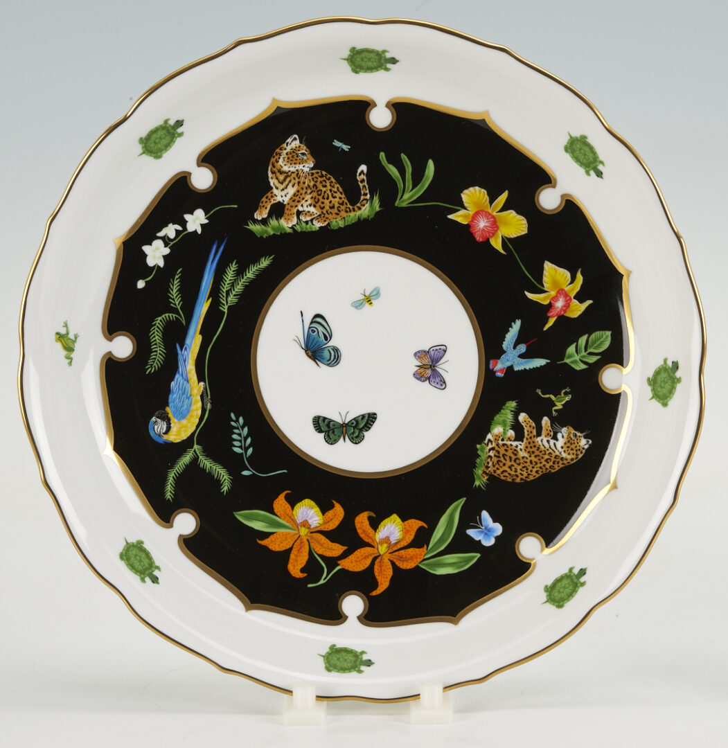 Lot 377: 5 Lynn Chase Jaguar Jungle Serving Pieces, Incl. Signed