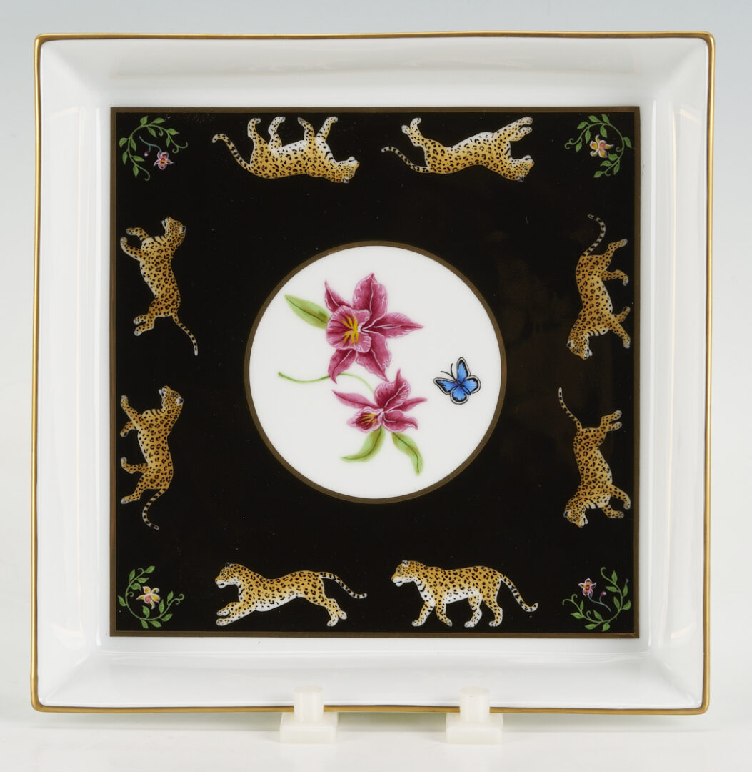 Lot 377: 5 Lynn Chase Jaguar Jungle Serving Pieces, Incl. Signed