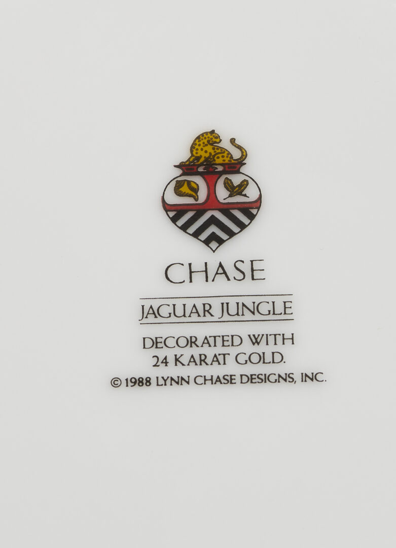Lot 377: 5 Lynn Chase Jaguar Jungle Serving Pieces, Incl. Signed