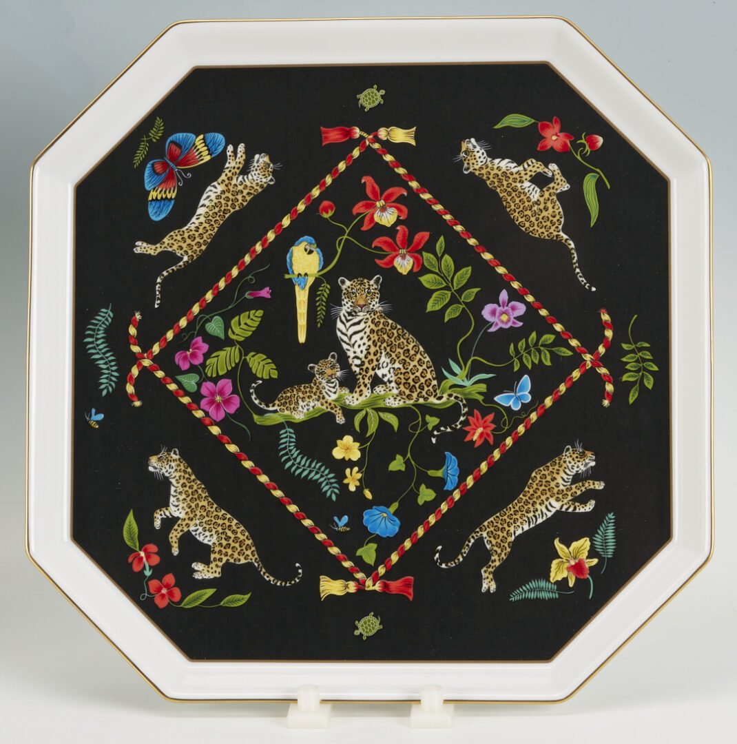 Lot 377: 5 Lynn Chase Jaguar Jungle Serving Pieces, Incl. Signed