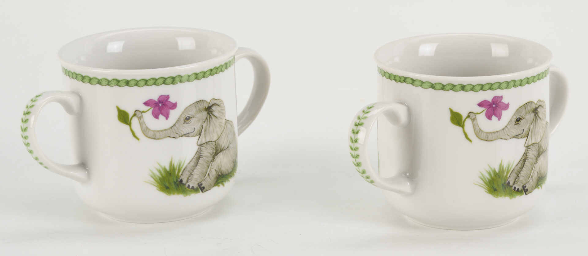 Lot 378: 12 Lynn Chase Jaguar Jungle Decorative Porcelain Items, Incl. Signed