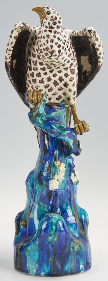 Lot 381: Pair of Samson French Ceramic Falcons