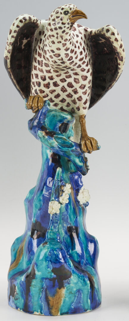 Lot 381: Pair of Samson French Ceramic Falcons