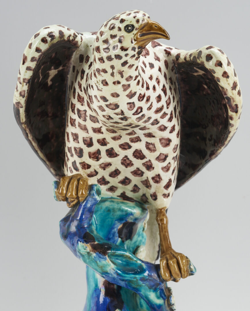 Lot 381: Pair of Samson French Ceramic Falcons