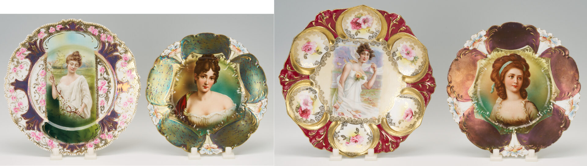 Lot 382: 4 RS Prussia Plates, Incl. Seasons