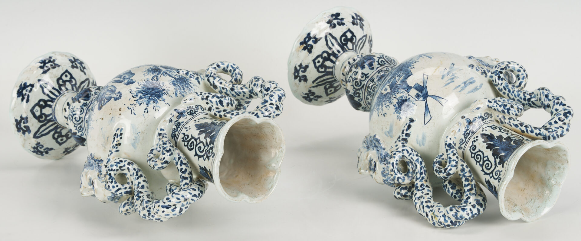 Lot 386: Pair Delft Apothecary Jars, Paulus van der Bergh, 18th c.