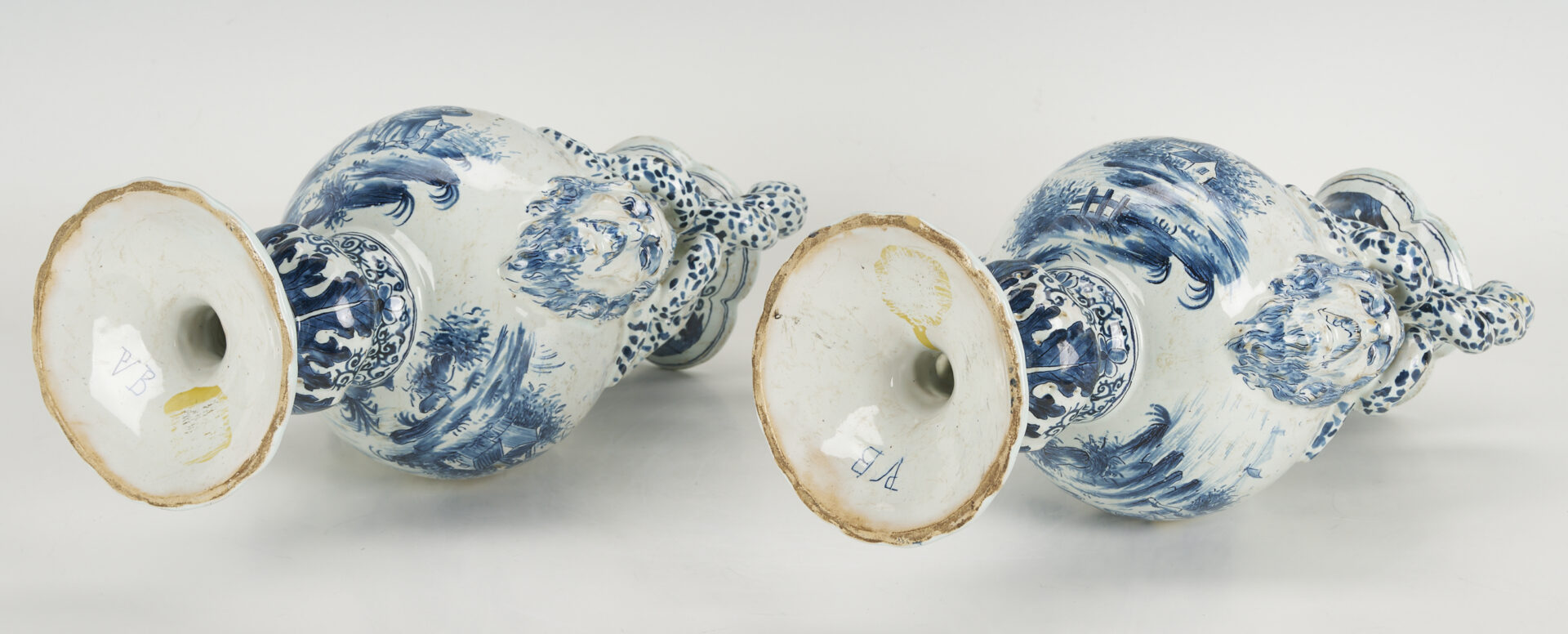 Lot 386: Pair Delft Apothecary Jars, Paulus van der Bergh, 18th c.