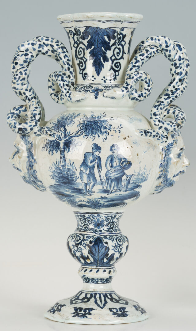 Lot 386: Pair Delft Apothecary Jars, Paulus van der Bergh, 18th c.