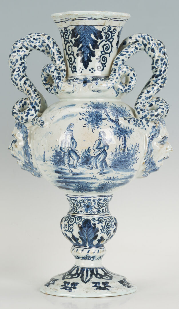 Lot 386: Pair Delft Apothecary Jars, Paulus van der Bergh, 18th c.