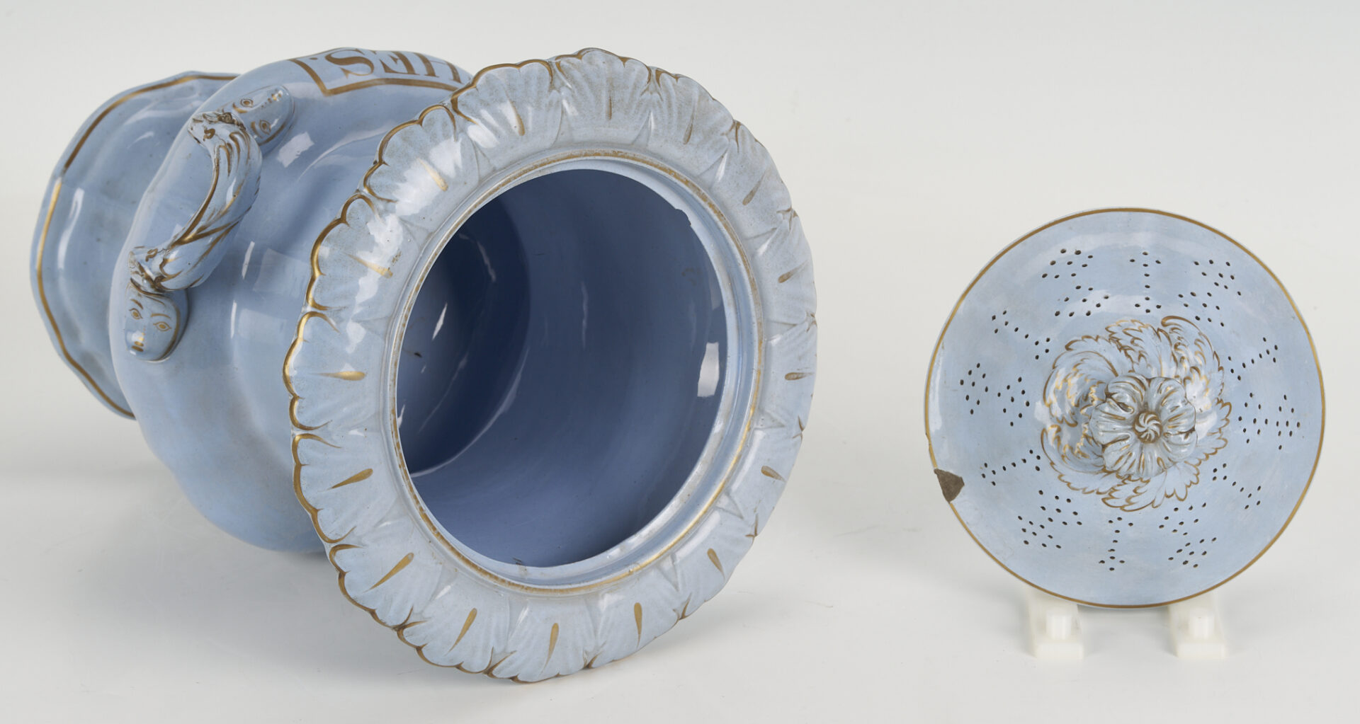 Lot 389: 2 Staffordshire Apothecary Jars, Leeches