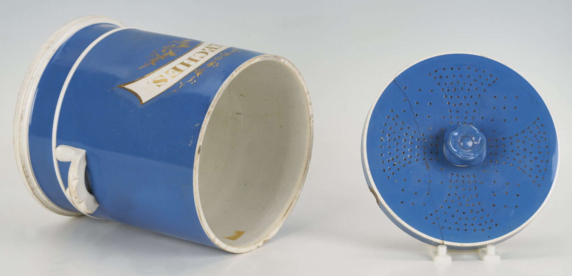 Lot 389: 2 Staffordshire Apothecary Jars, Leeches