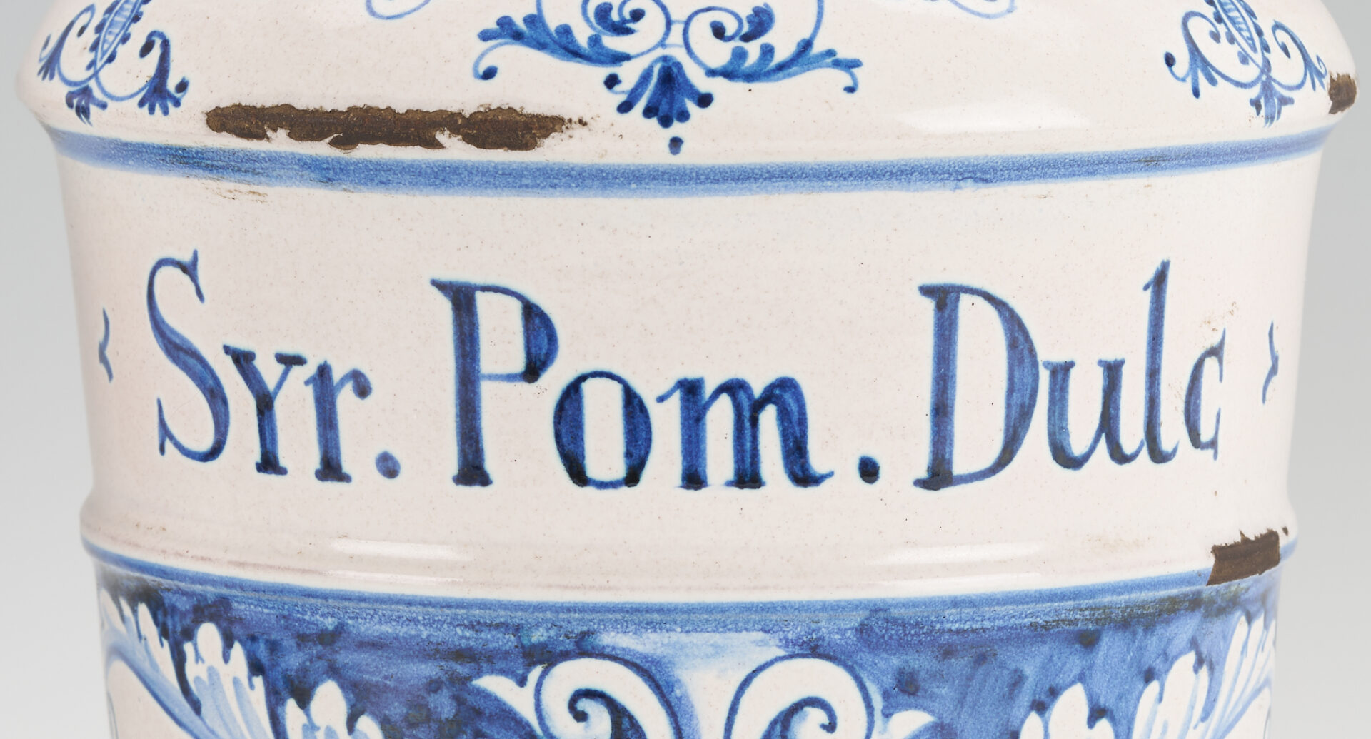 Lot 390: 2 Delft Apothecary Jars