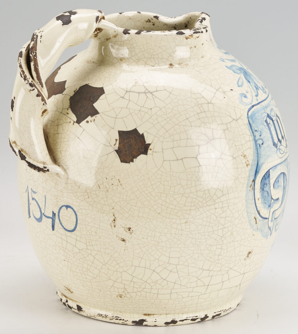 Lot 391: Italian Majolica Albarello or Pharmacy Jug, dated 1540