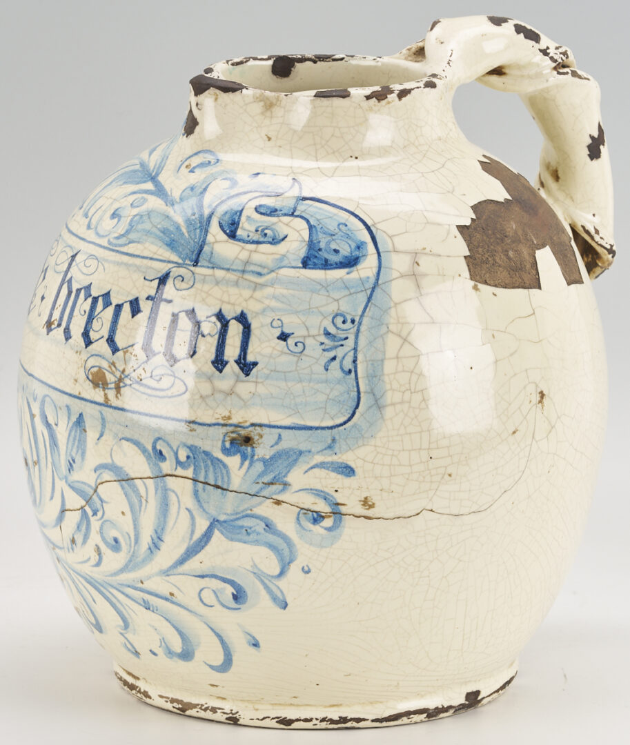 Lot 391: Italian Majolica Albarello or Pharmacy Jug, dated 1540