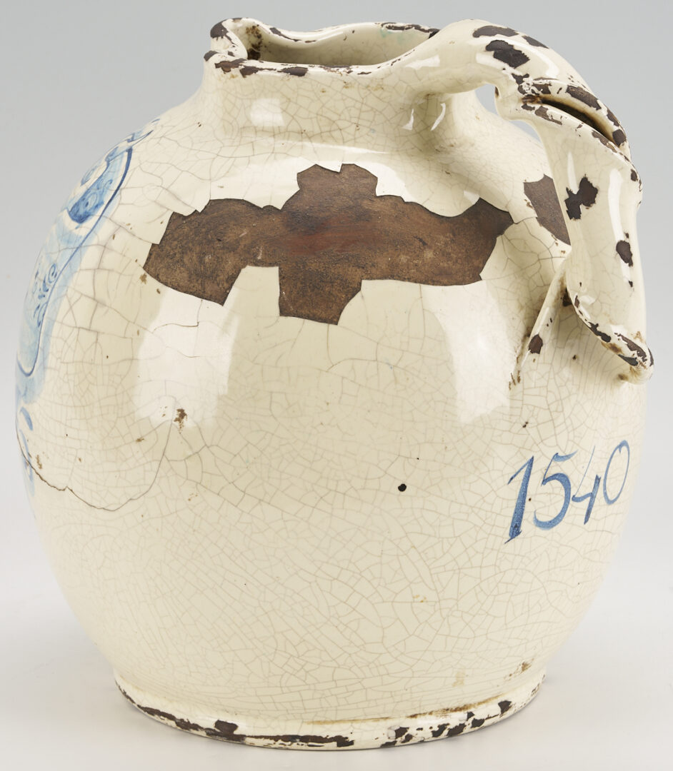 Lot 391: Italian Majolica Albarello or Pharmacy Jug, dated 1540