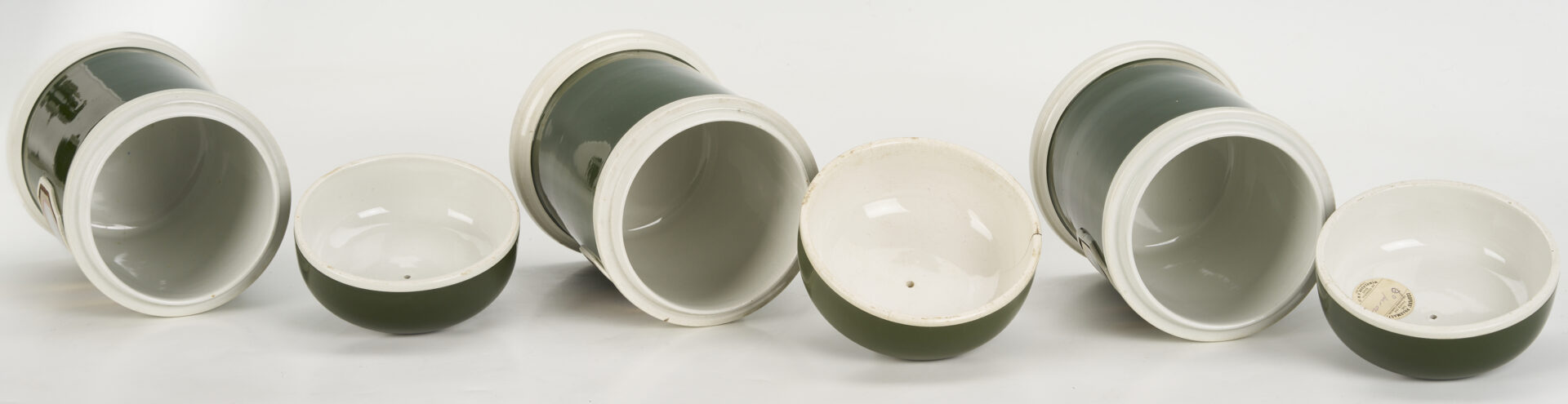 Lot 392: 11 Assembled English Green & Blue Apothecary Jars