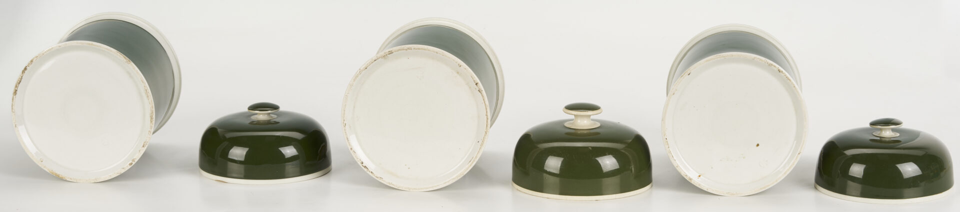 Lot 392: 11 Assembled English Green & Blue Apothecary Jars