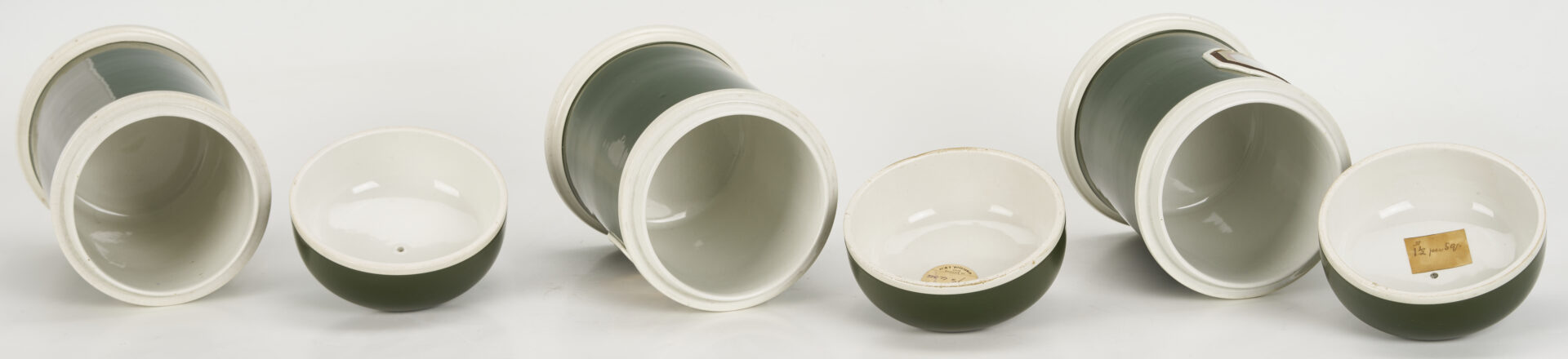 Lot 392: 11 Assembled English Green & Blue Apothecary Jars
