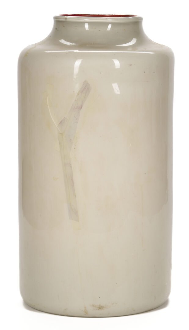 Lot 394: Large English Reverse Painted Glass Pharmacy Jar