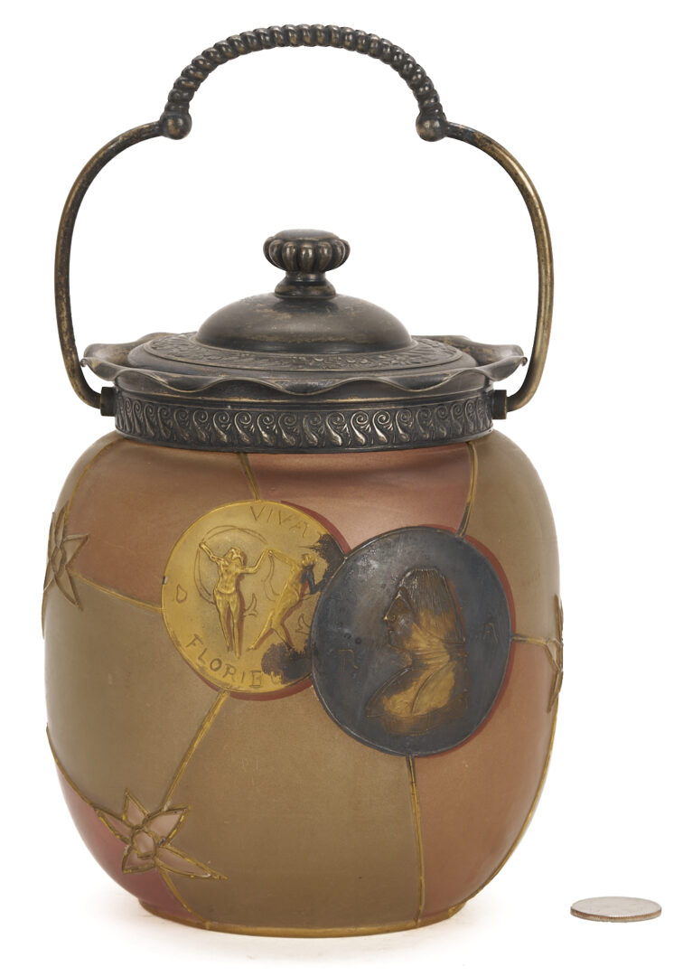 Lot 396: Mt. Washington Royal Flemish Biscuit Jar