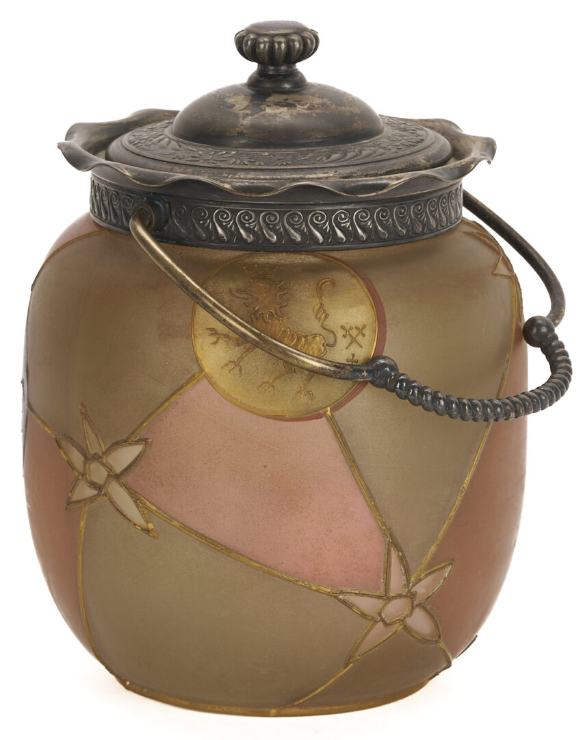Lot 396: Mt. Washington Royal Flemish Biscuit Jar