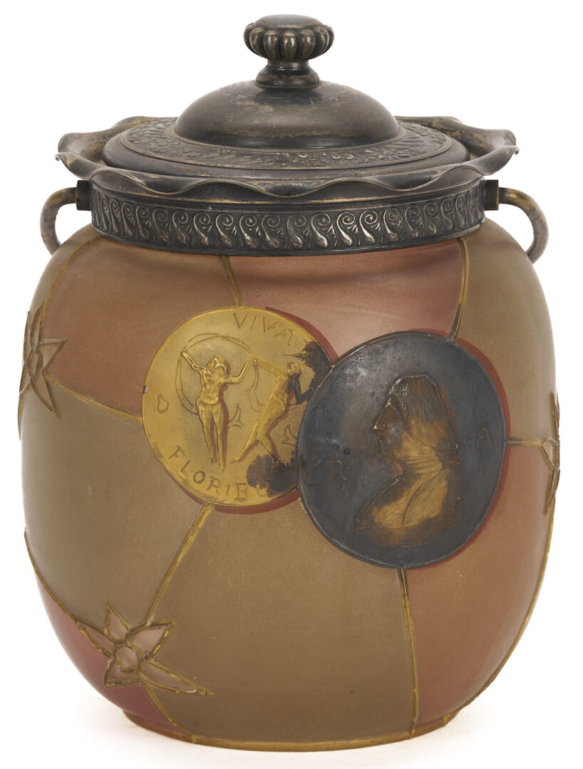 Lot 396: Mt. Washington Royal Flemish Biscuit Jar