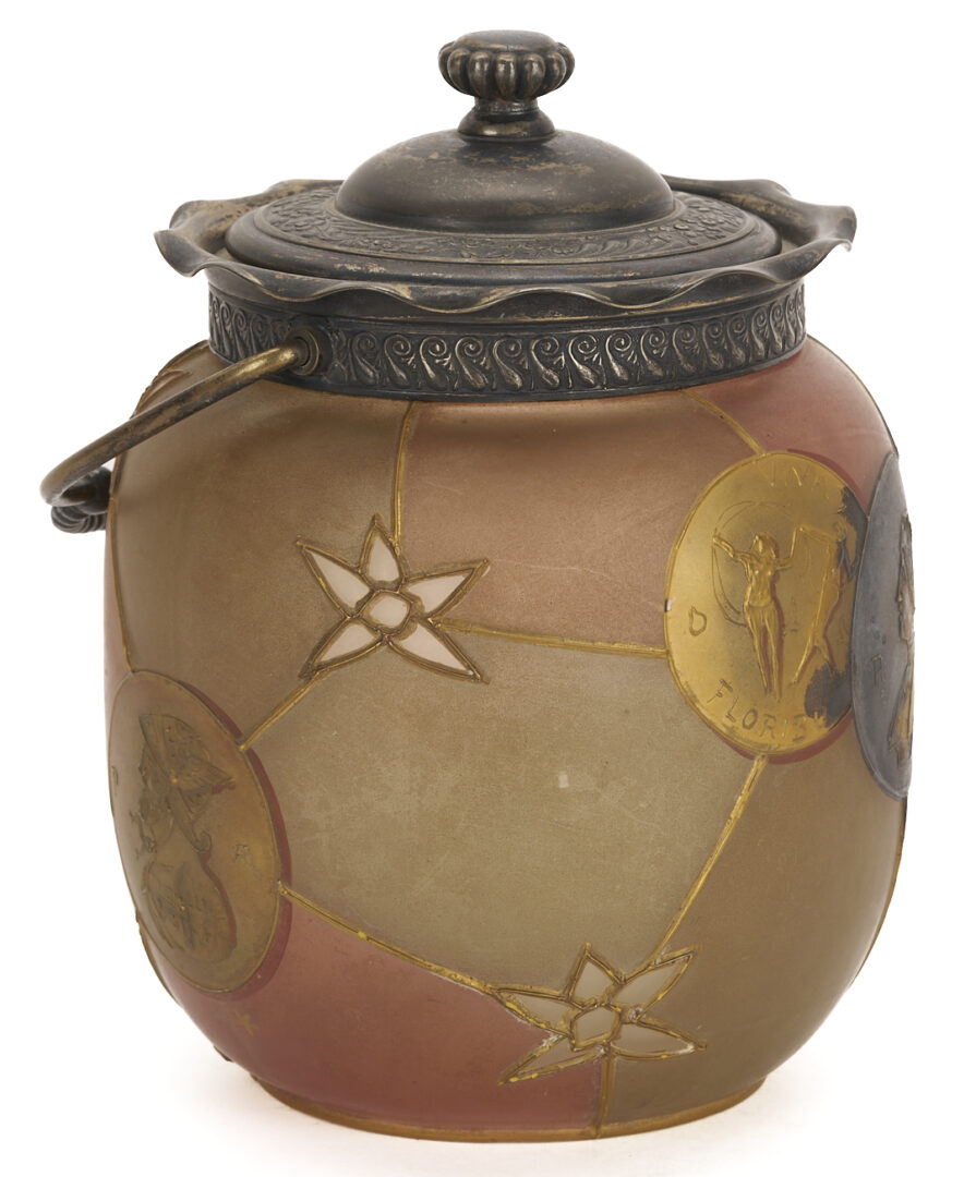 Lot 396: Mt. Washington Royal Flemish Biscuit Jar