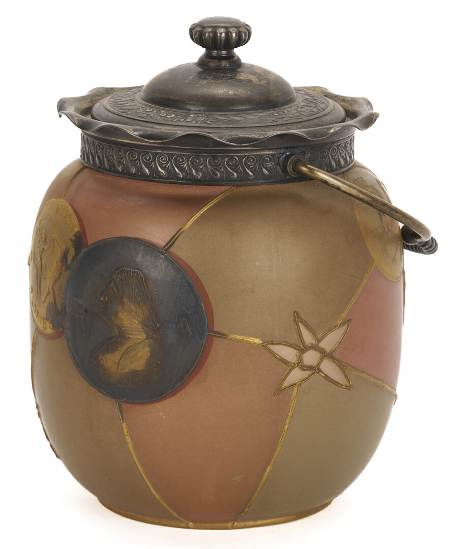 Lot 396: Mt. Washington Royal Flemish Biscuit Jar