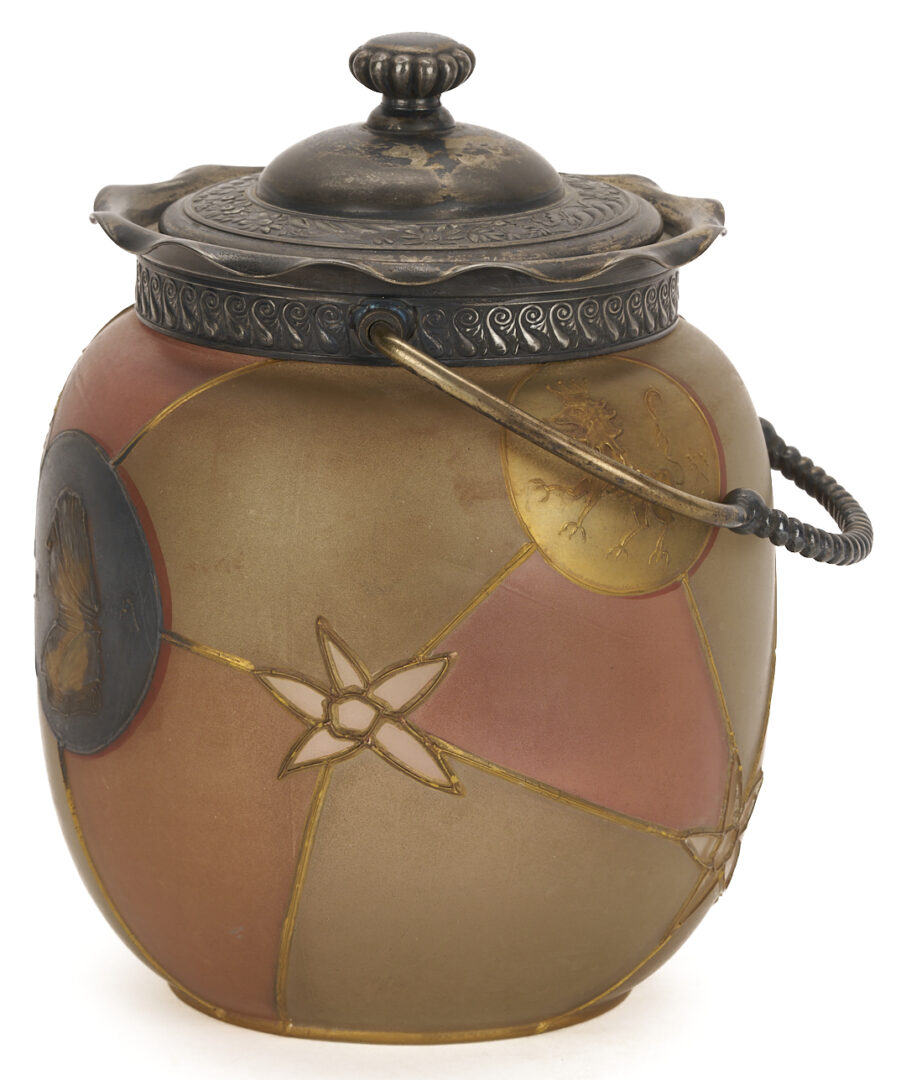 Lot 396: Mt. Washington Royal Flemish Biscuit Jar